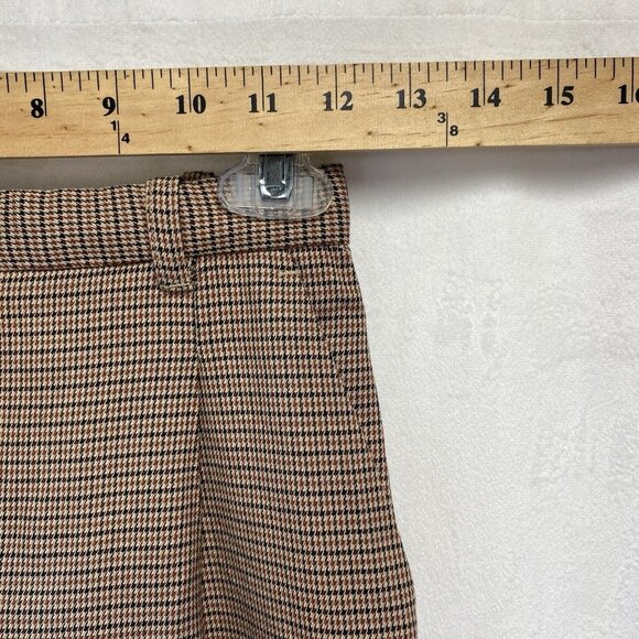 Wilfred High Waist Wide Leg Houndstooth Trouser Pants Women Sz 0 Beige Multi - Picture 5 of 16